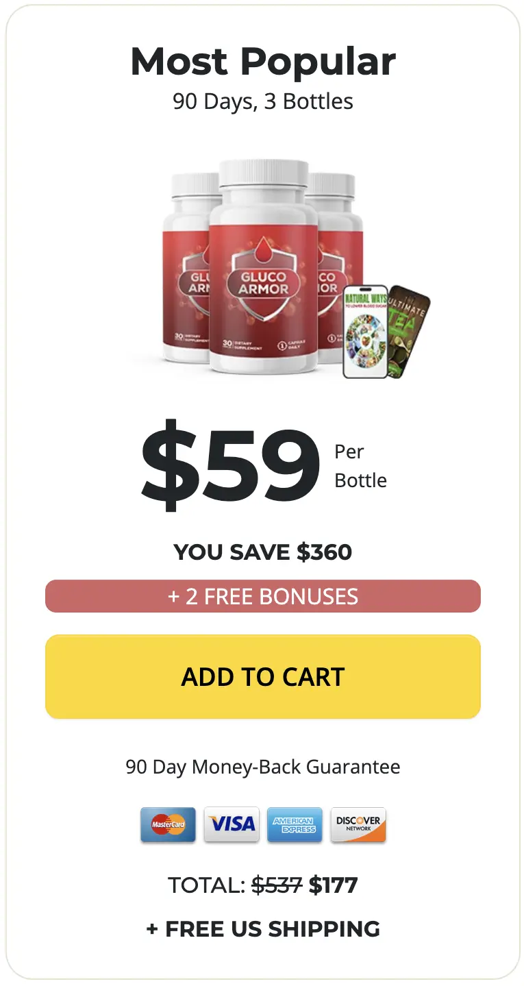 Gluco Armor three bottles order